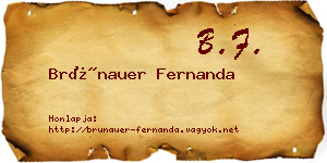 Brünauer Fernanda névjegykártya